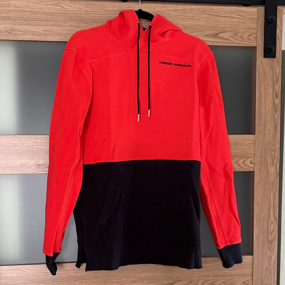 Under Armour Two-Tone Red and Black Hoodie